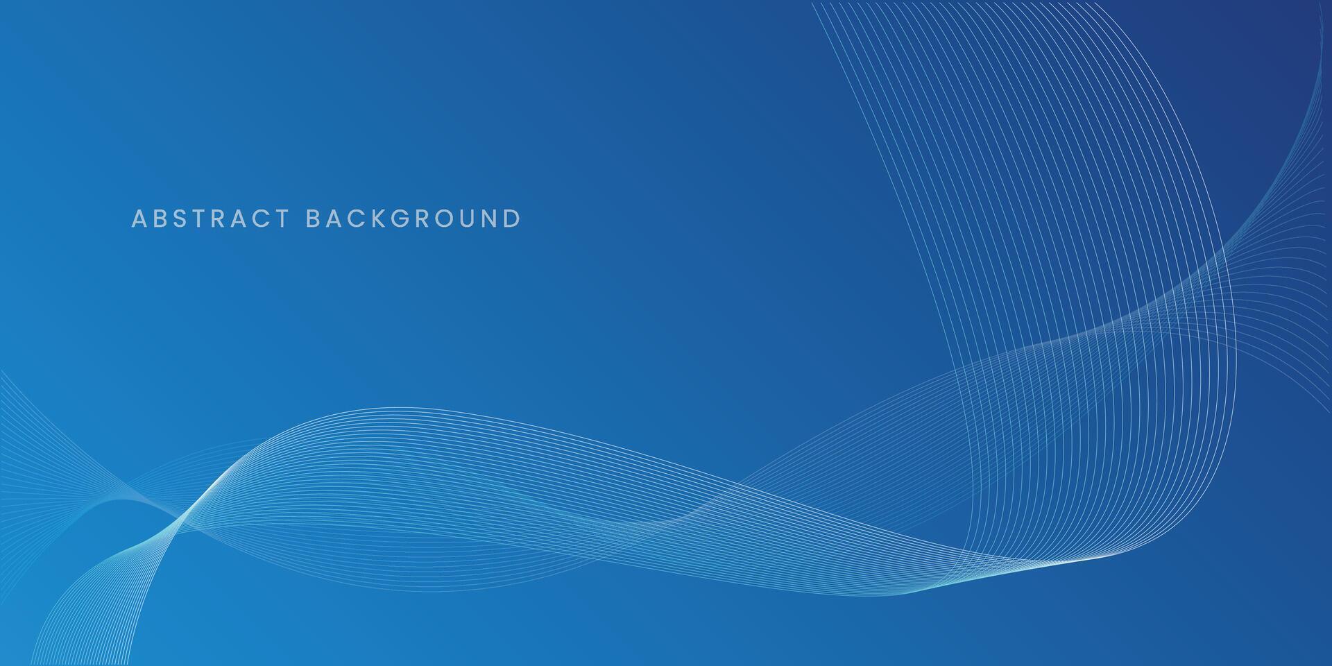 Abstract glowing wave lines on dark blue background. Dynamic wave pattern. Modern flowing wavy lines. Futuristic technology concept. Suit for banner, poster, cover, brochure, flyer, website vector