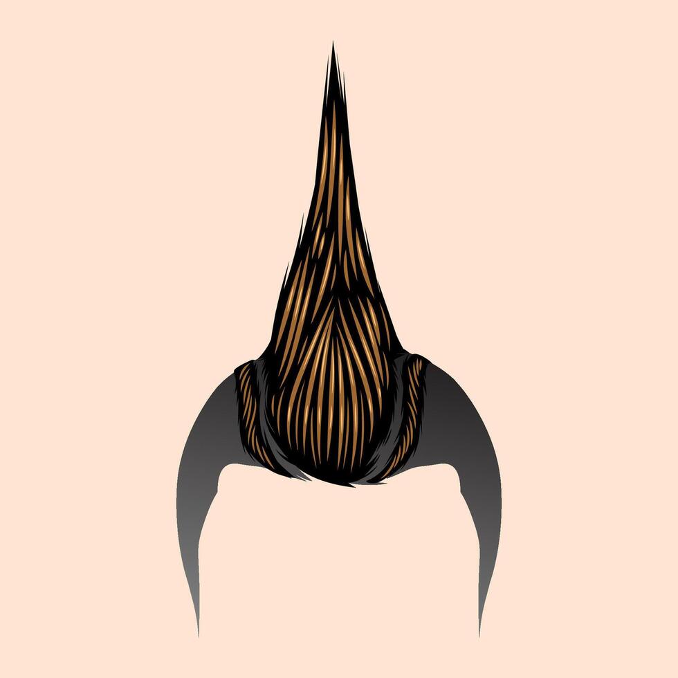 Enhanced detailing of the punk hair. eps 10 vector