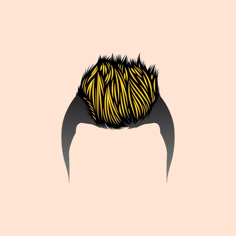 Enhanced detailing of the punk hair. eps 10 vector