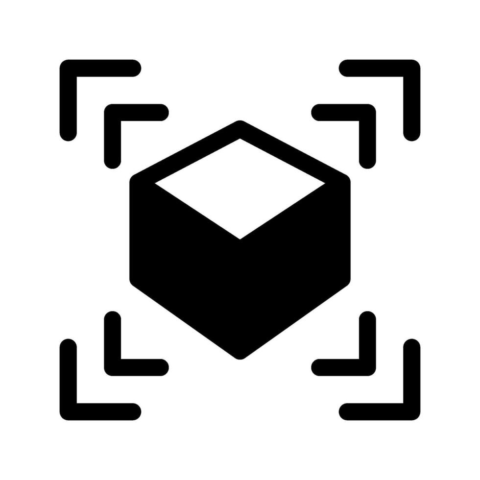 Cube Augmented Reality Icon Symbol Design Illustration vector
