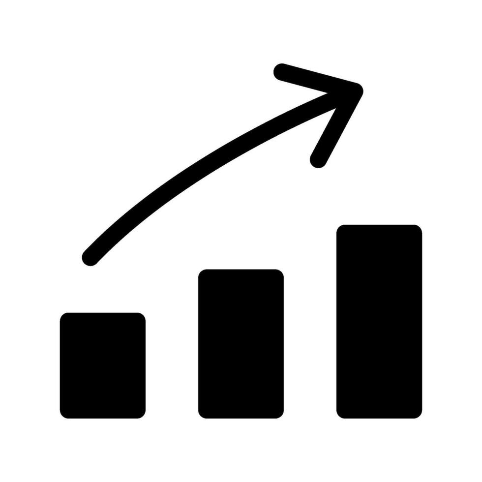 Growth Graph Icon Symbol Design Illustration vector