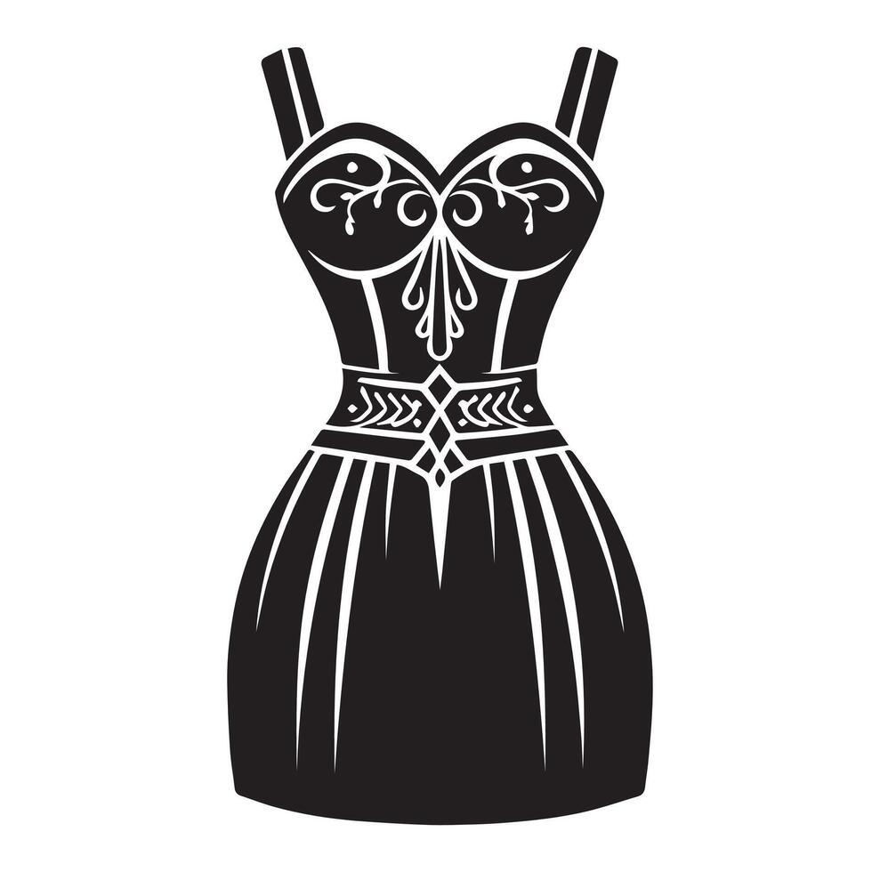 Female dress silhouette collection vector