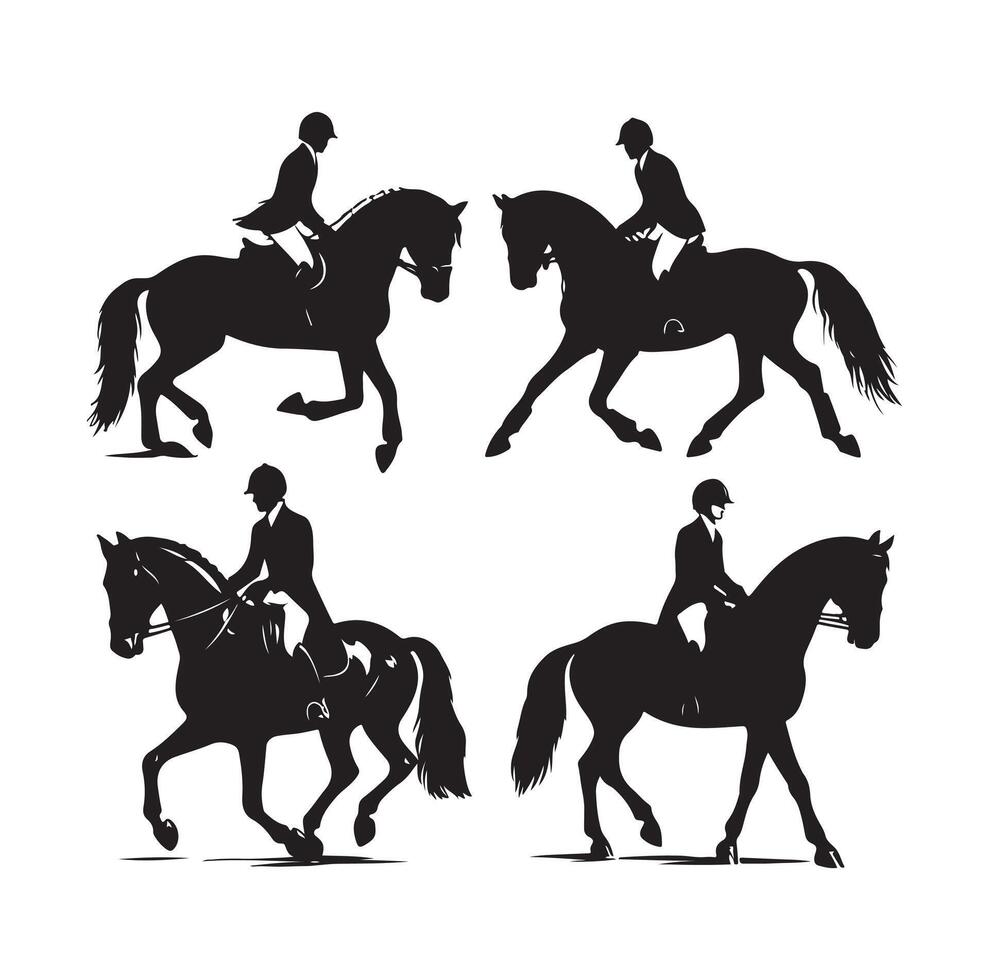 rider horse silhouette clip art silhouette vector
