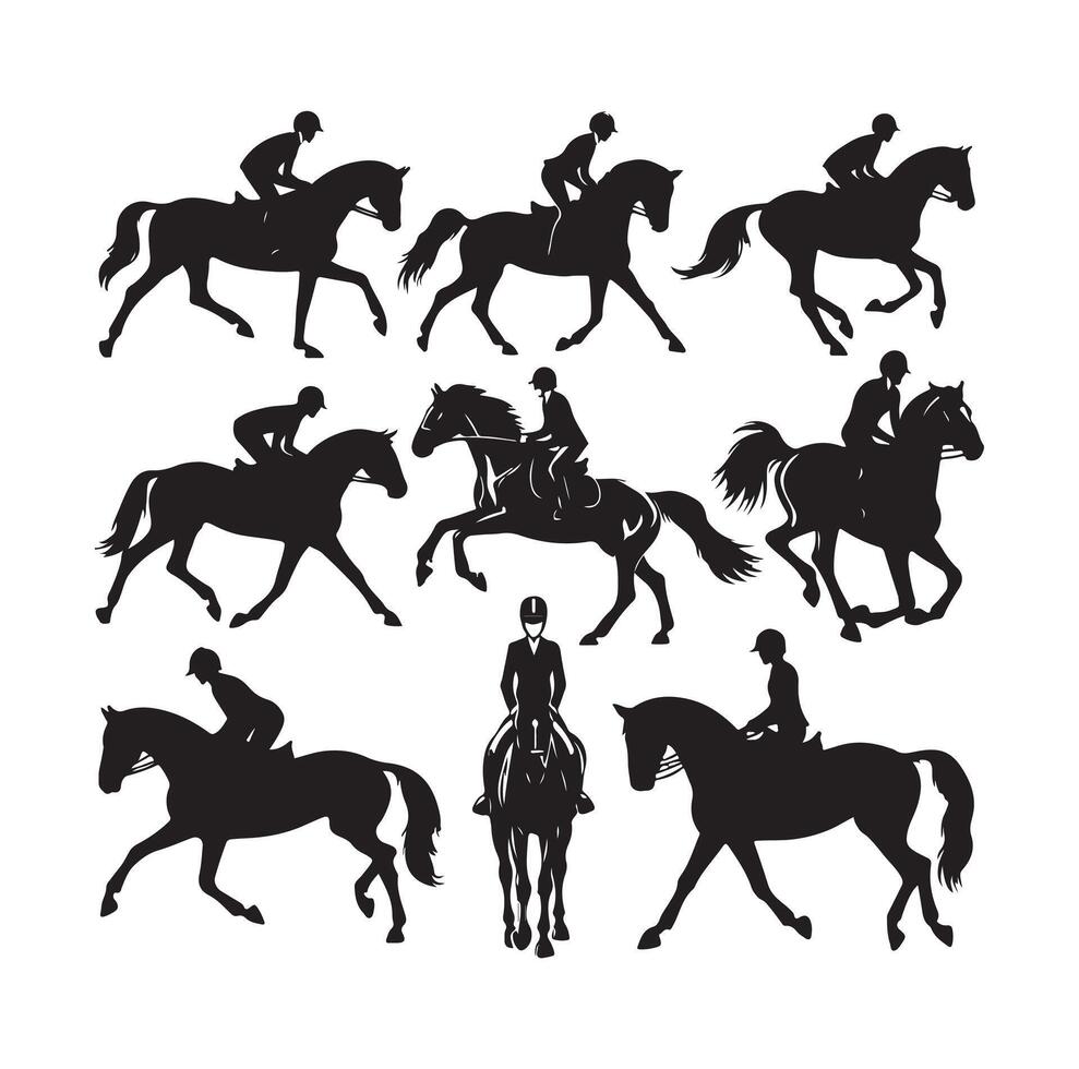 rider horse silhouette clip art silhouette vector