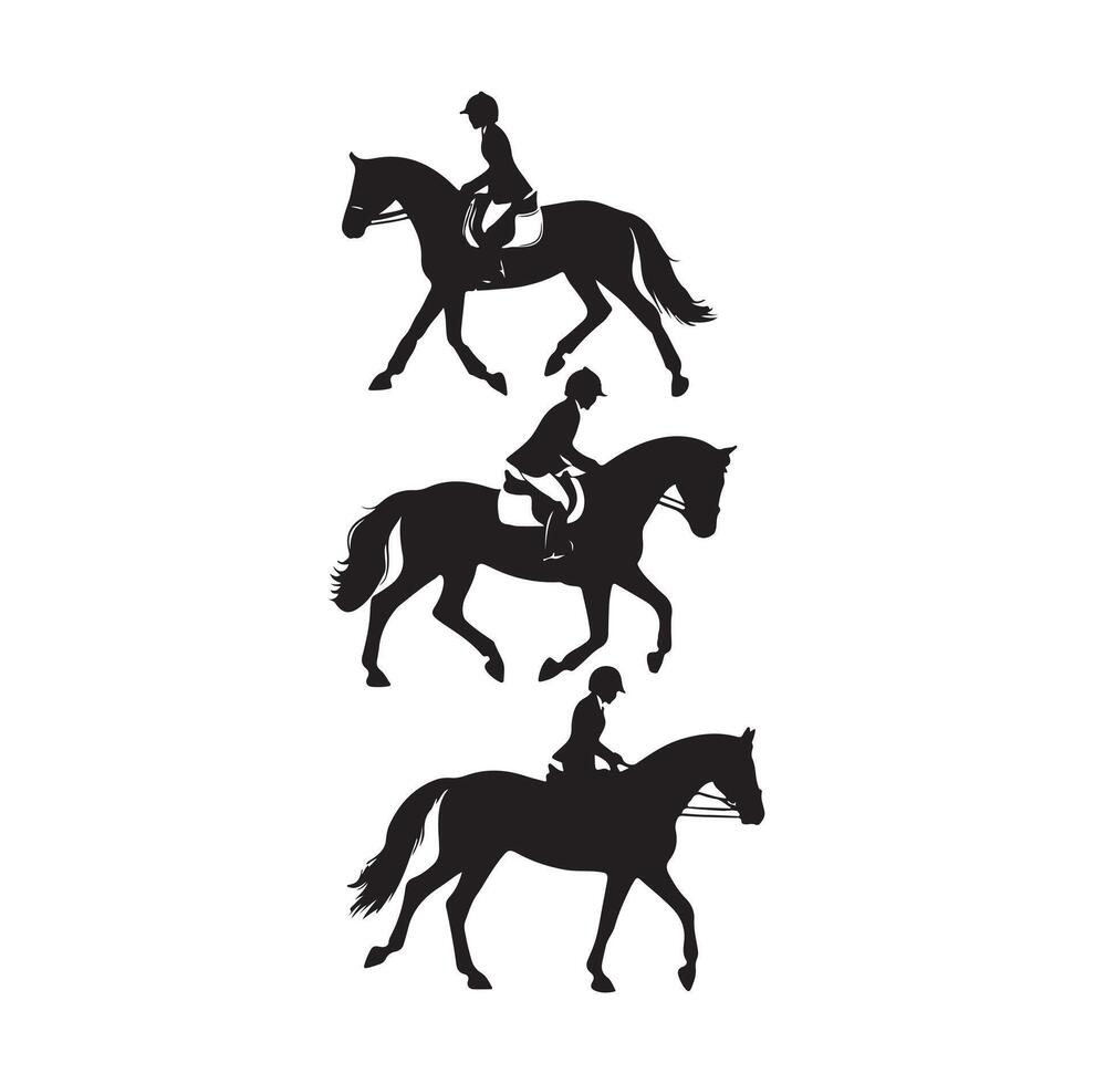rider horse silhouette clip art silhouette vector