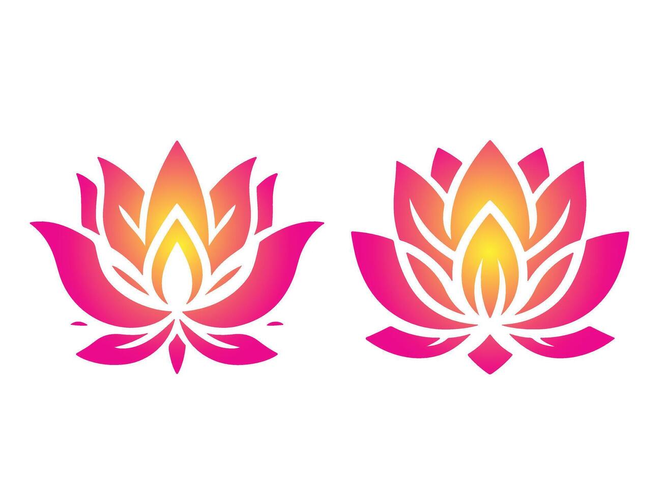 Lotus logo icon style with white background vector