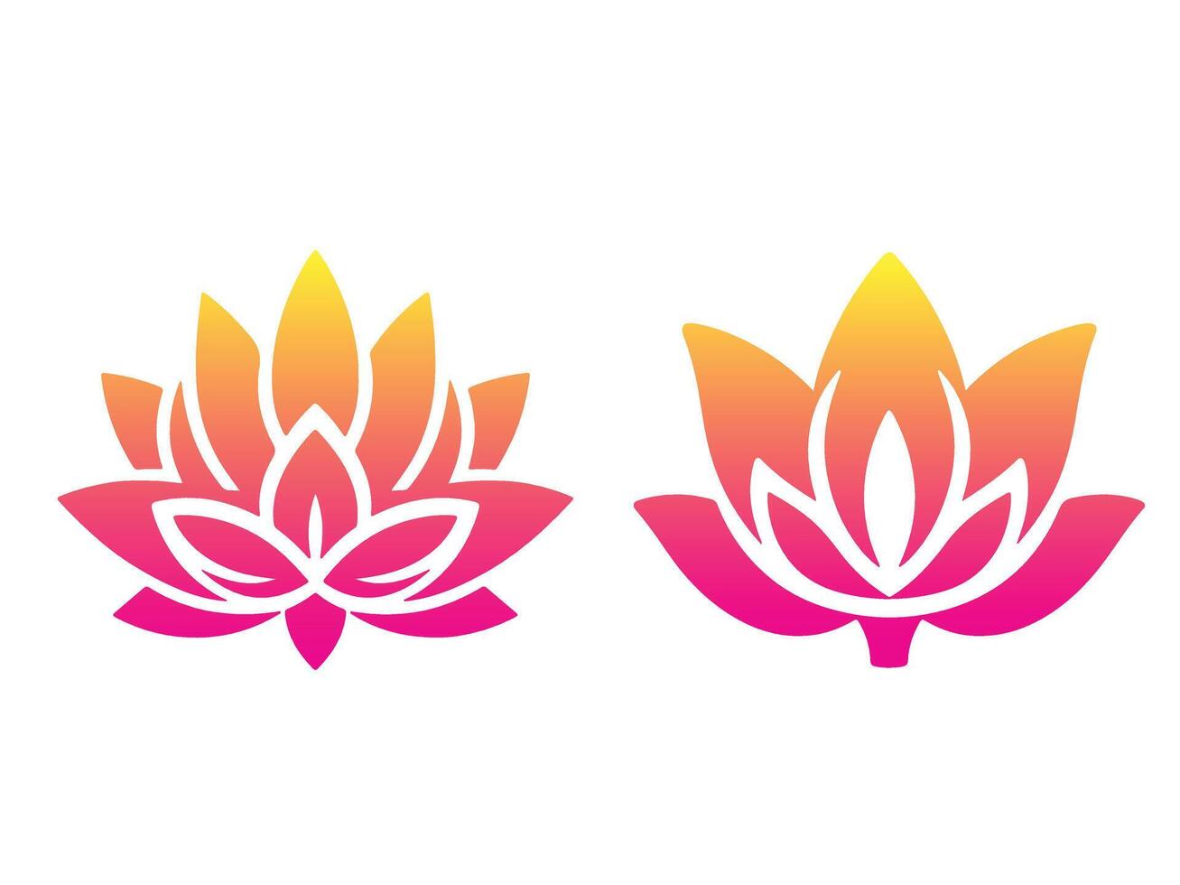 Lotus logo icon style with white background vector