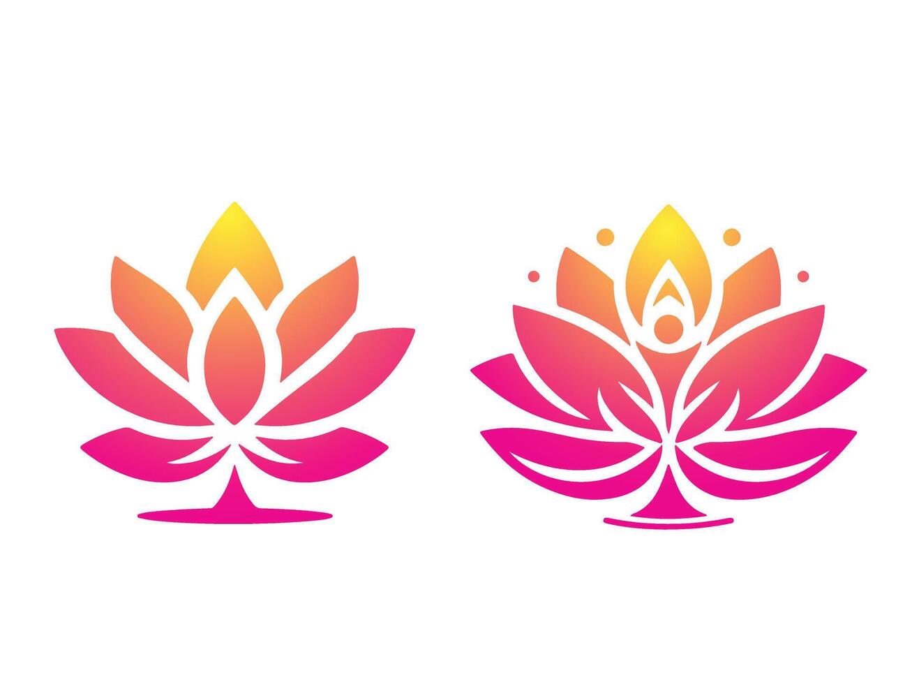 Lotus logo icon style with white background vector