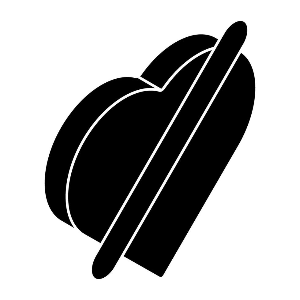 Vectors design of no love, flat icon