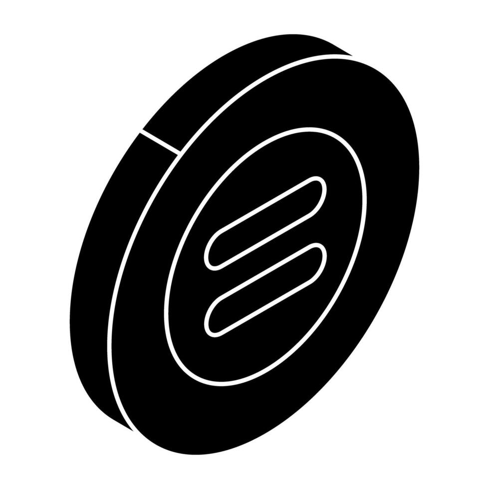 A unique design icon of equal sign vector
