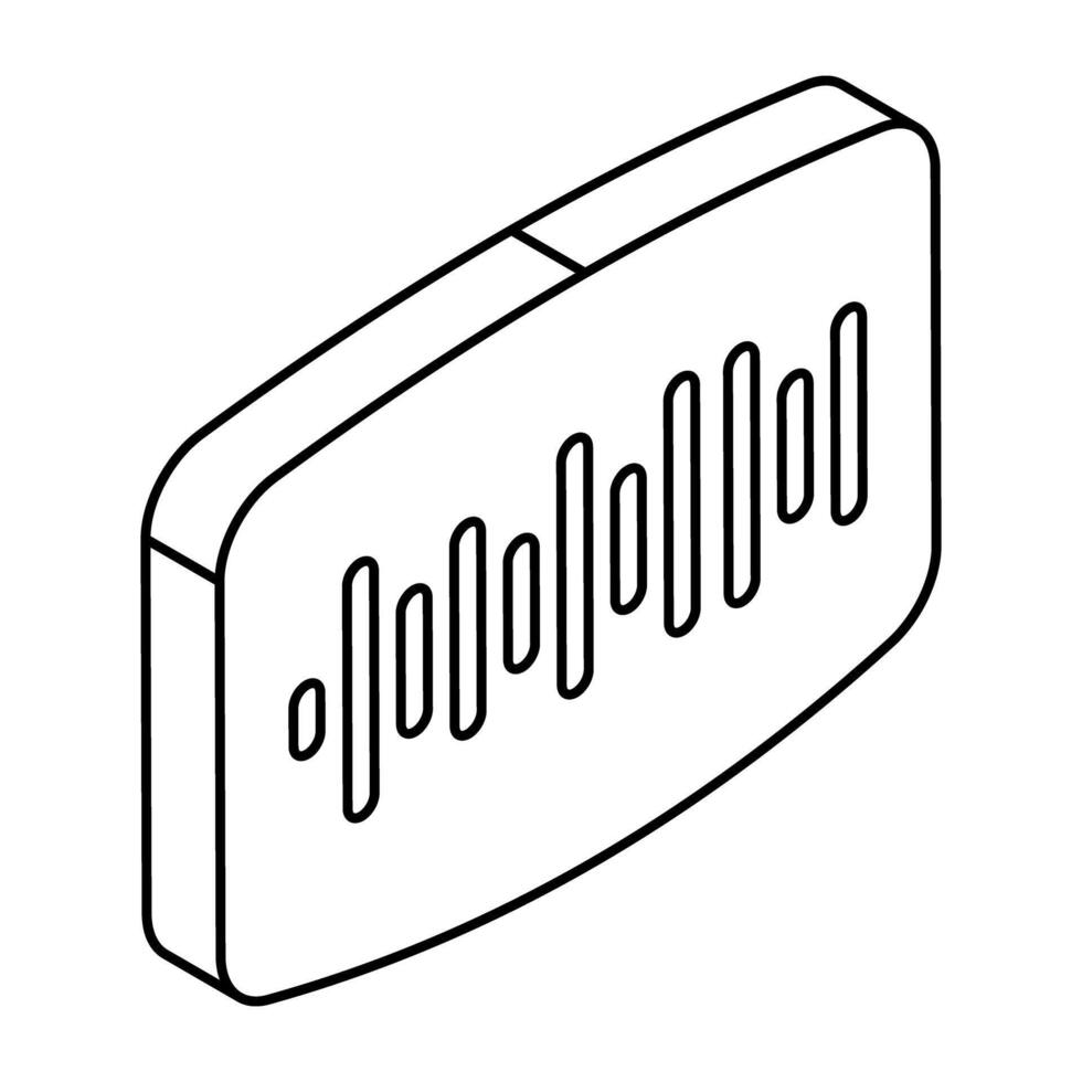 A colored design icon of audio signal vector