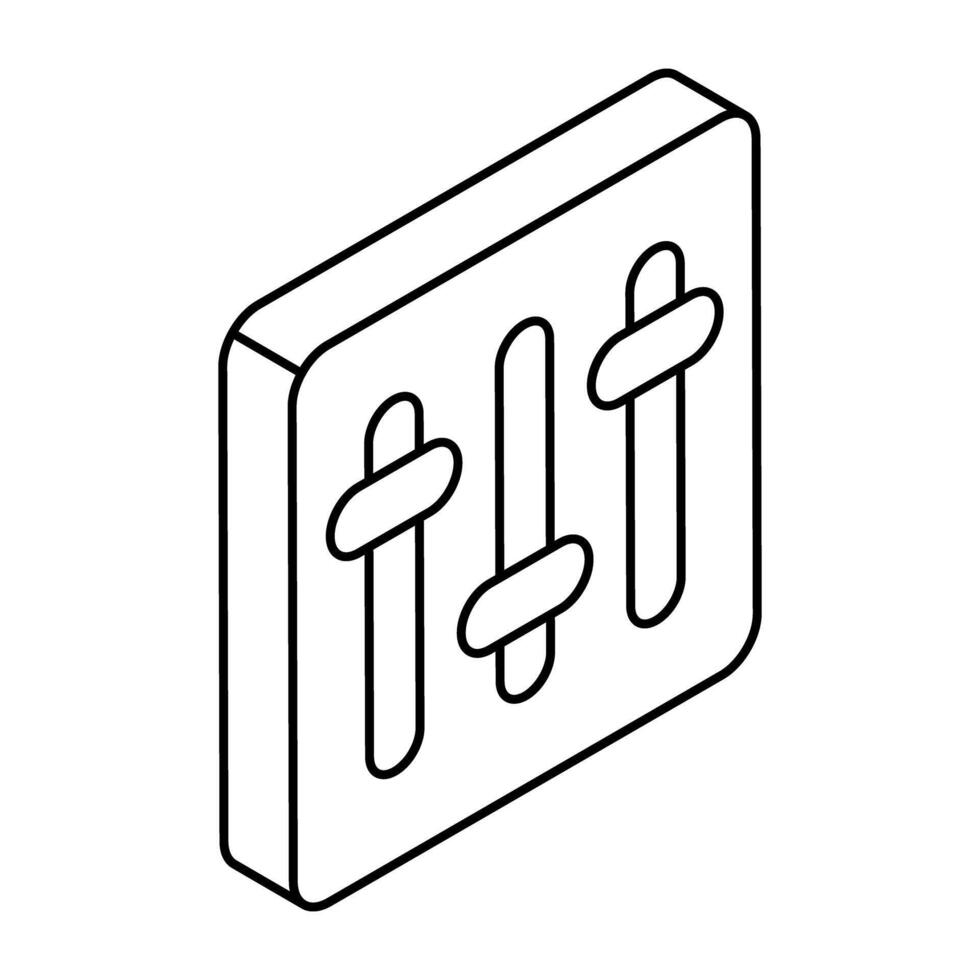 An editable design icon of volume equalizer vector
