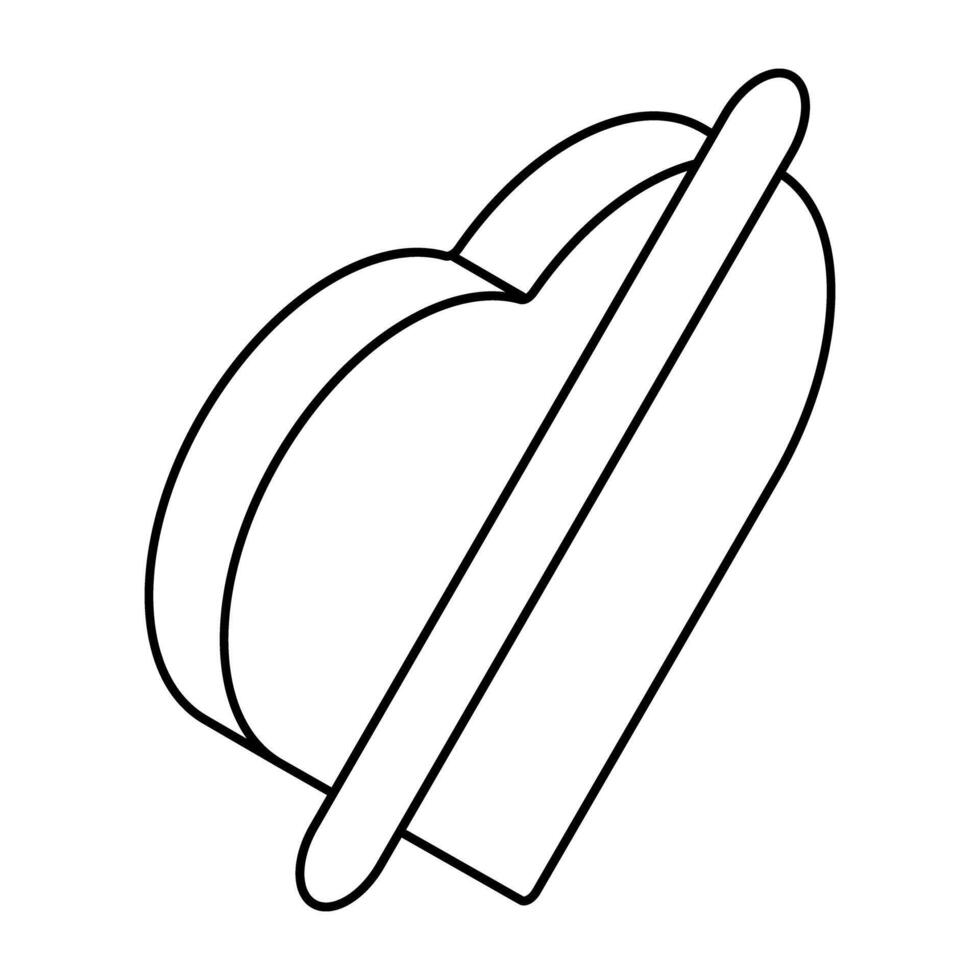 Vectors design of no love, flat icon