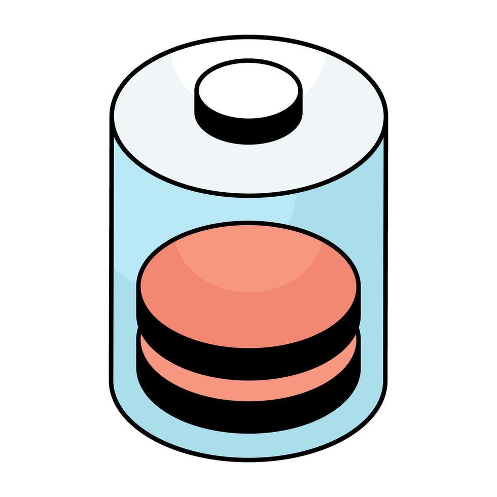 An icon design of battery cell vector