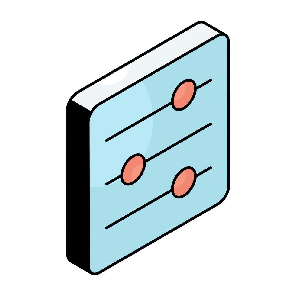 An editable design icon of volume equalizer vector