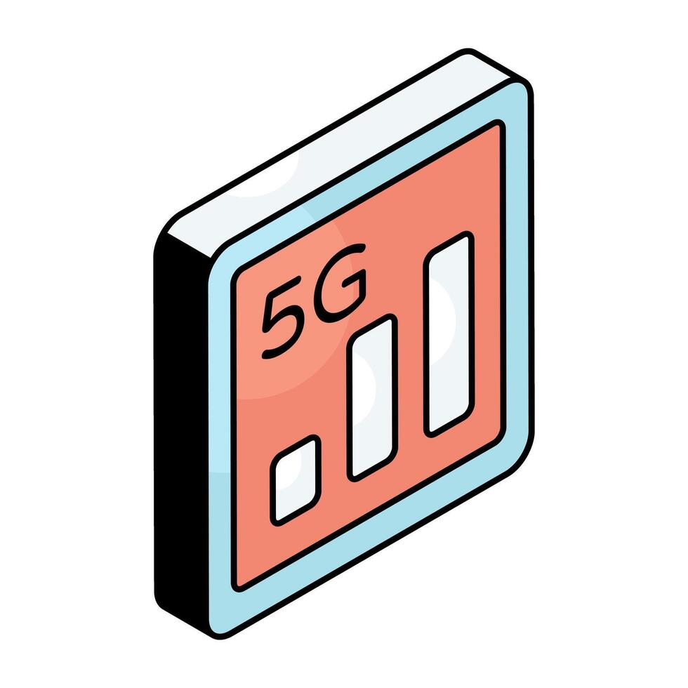 Editable design icon of 5g network vector