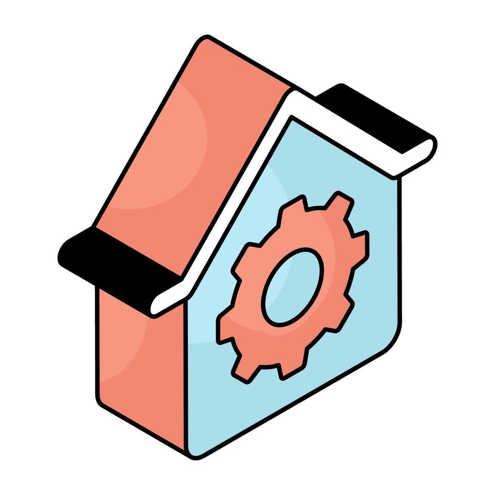 An icon design of home management vector