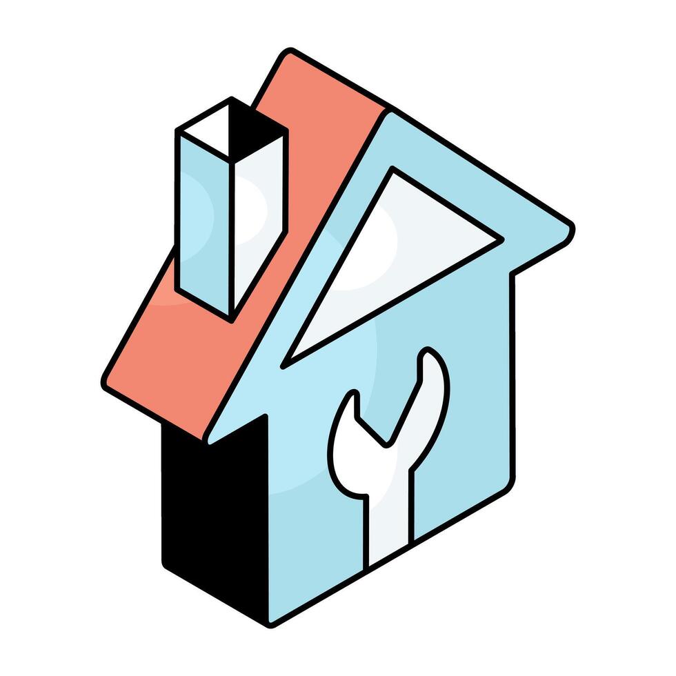 An icon design of home repair vector