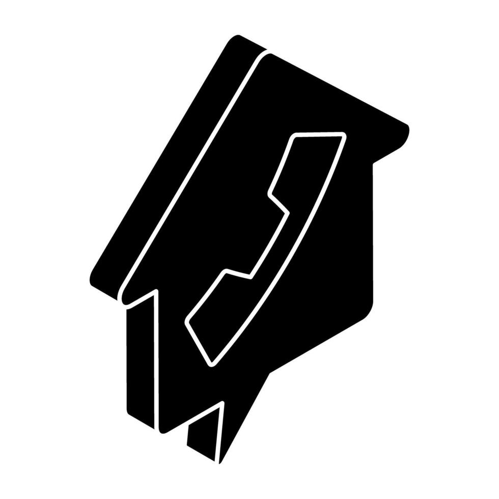 Conceptual flat design icon of property call vector