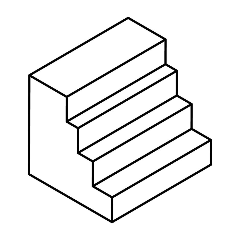 Creative design icon of stairs vector