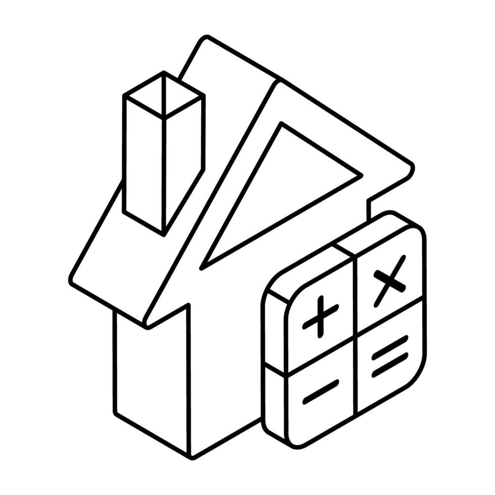 An icon design of property calculation vector