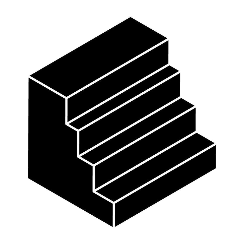 Creative design icon of stairs vector