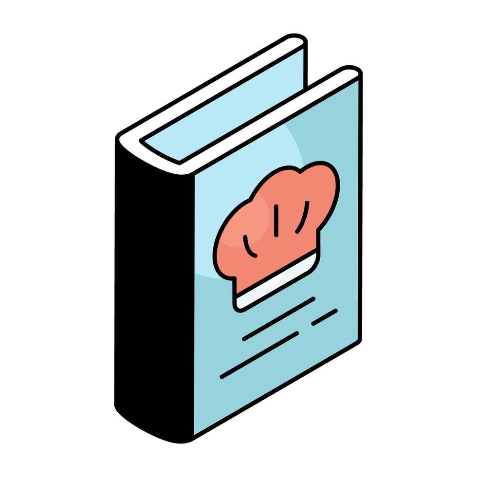 A trendy design icon of recipe book vector