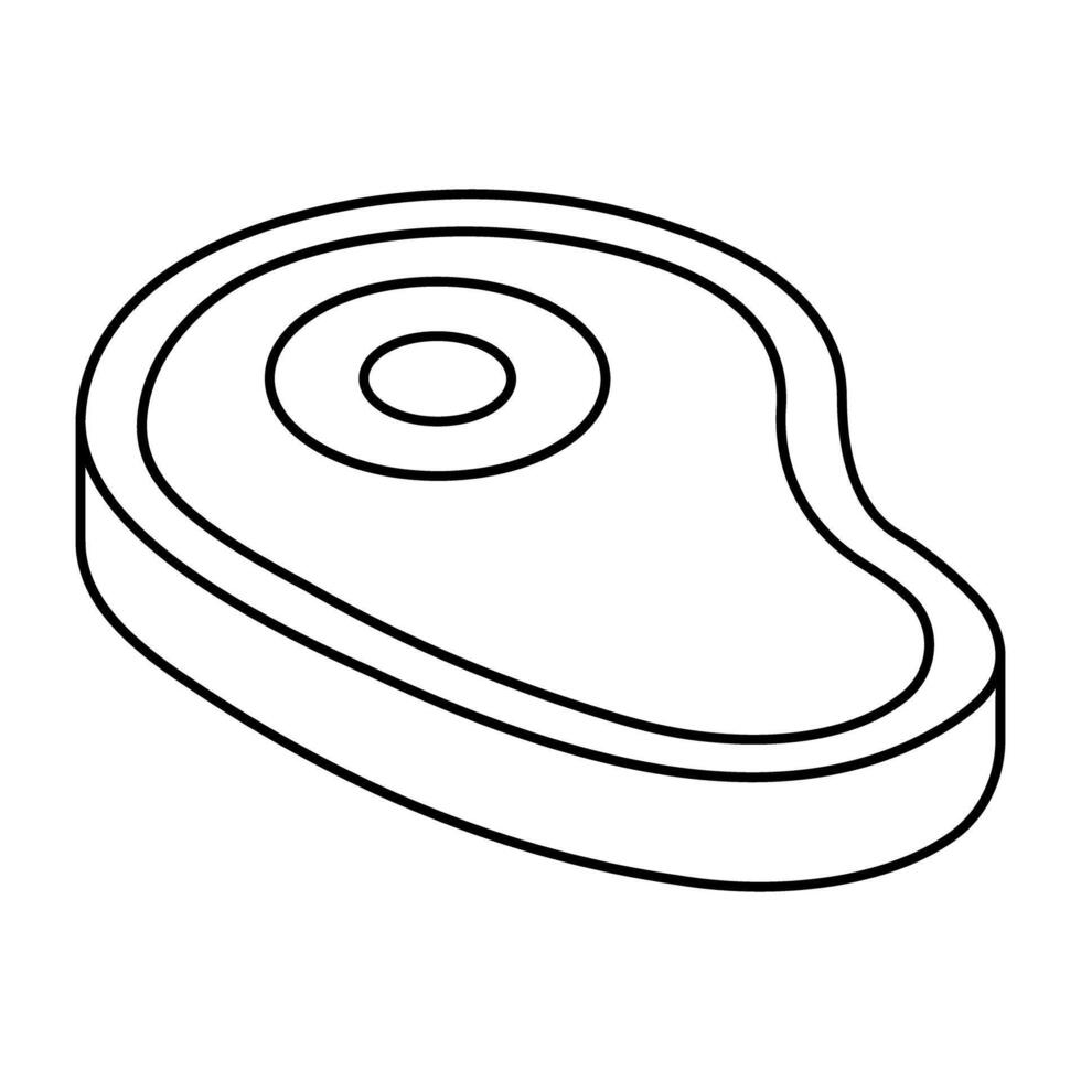 Creative design icon of steak vector