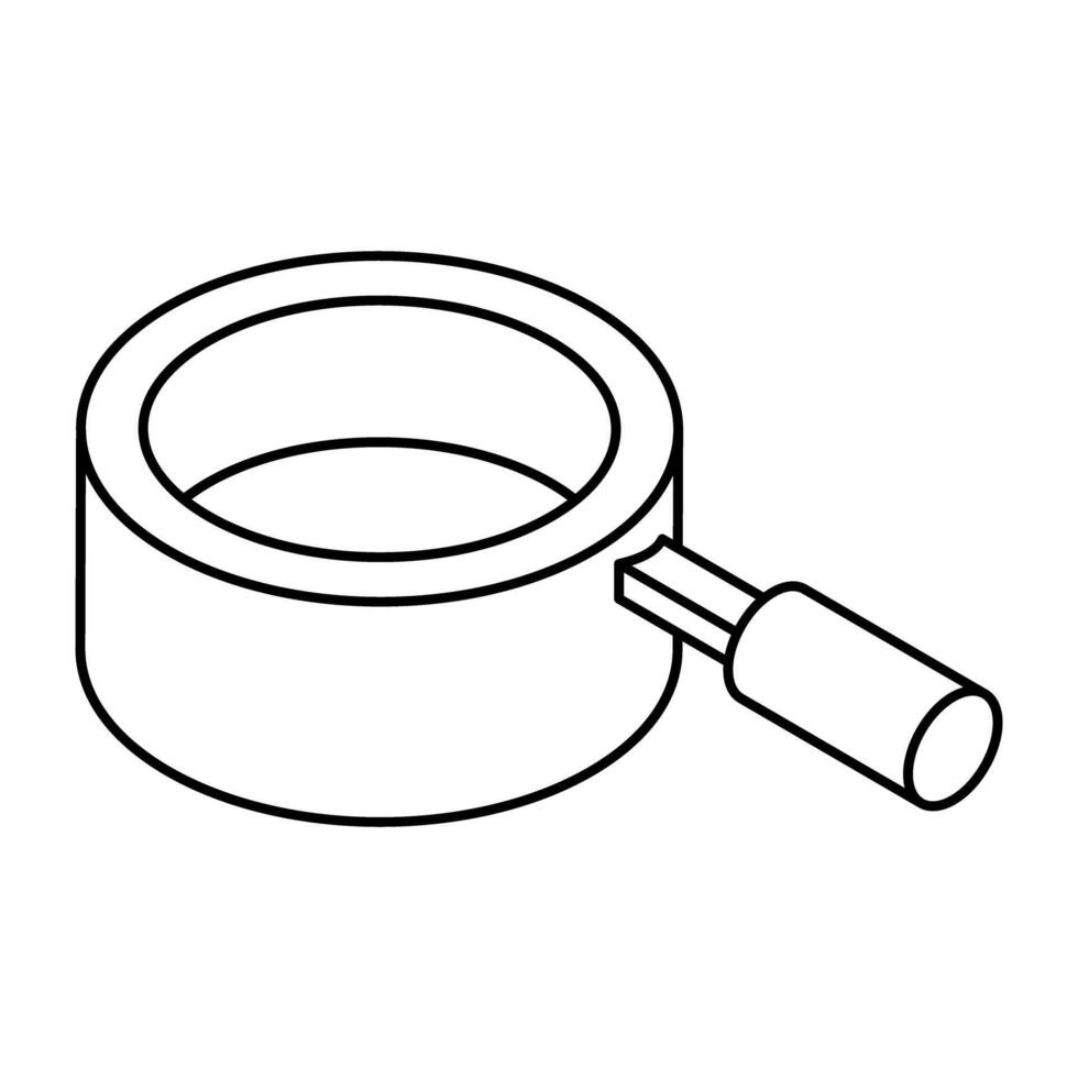 A colored design icon of saucepan vector