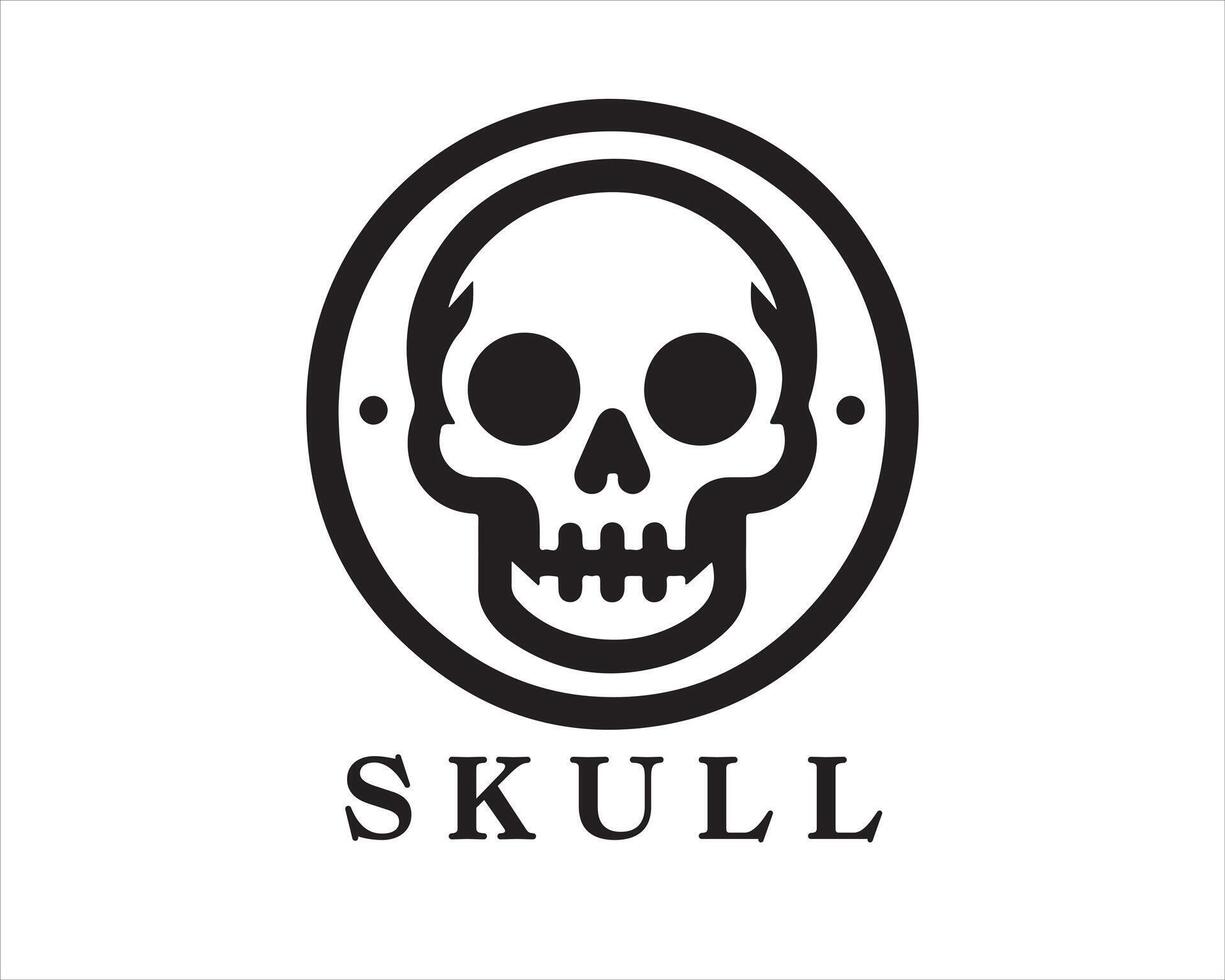 skull logo design vector
