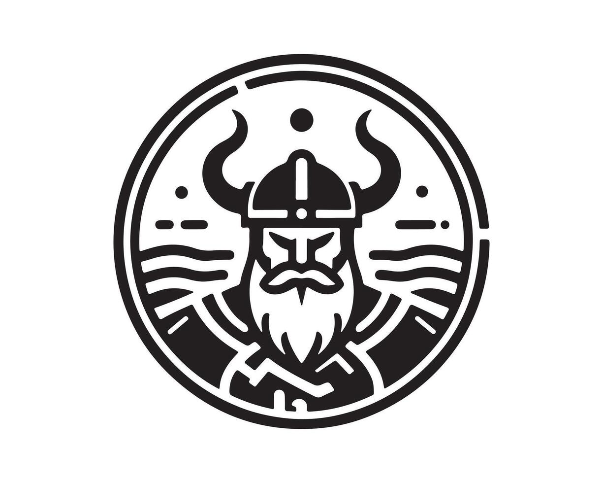 viking logo design vector