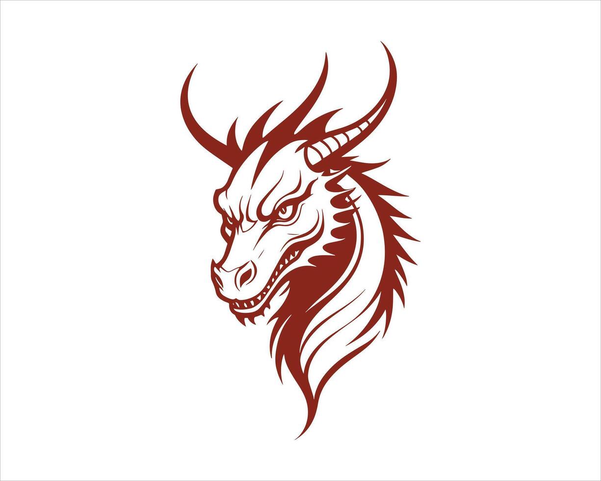 Dragon logo design template vector