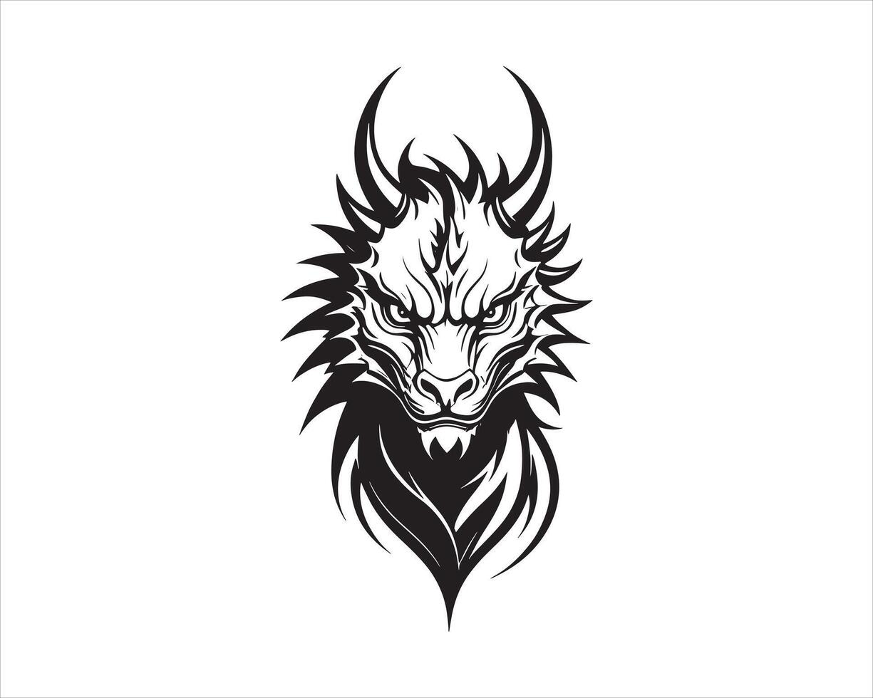 Dragon logo design template vector