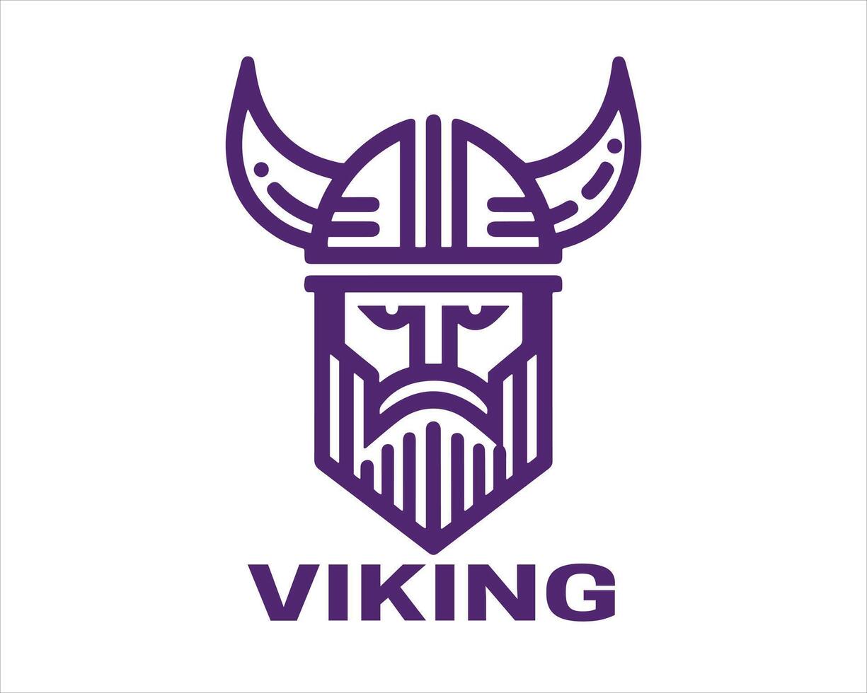 viking helmet logo design vector
