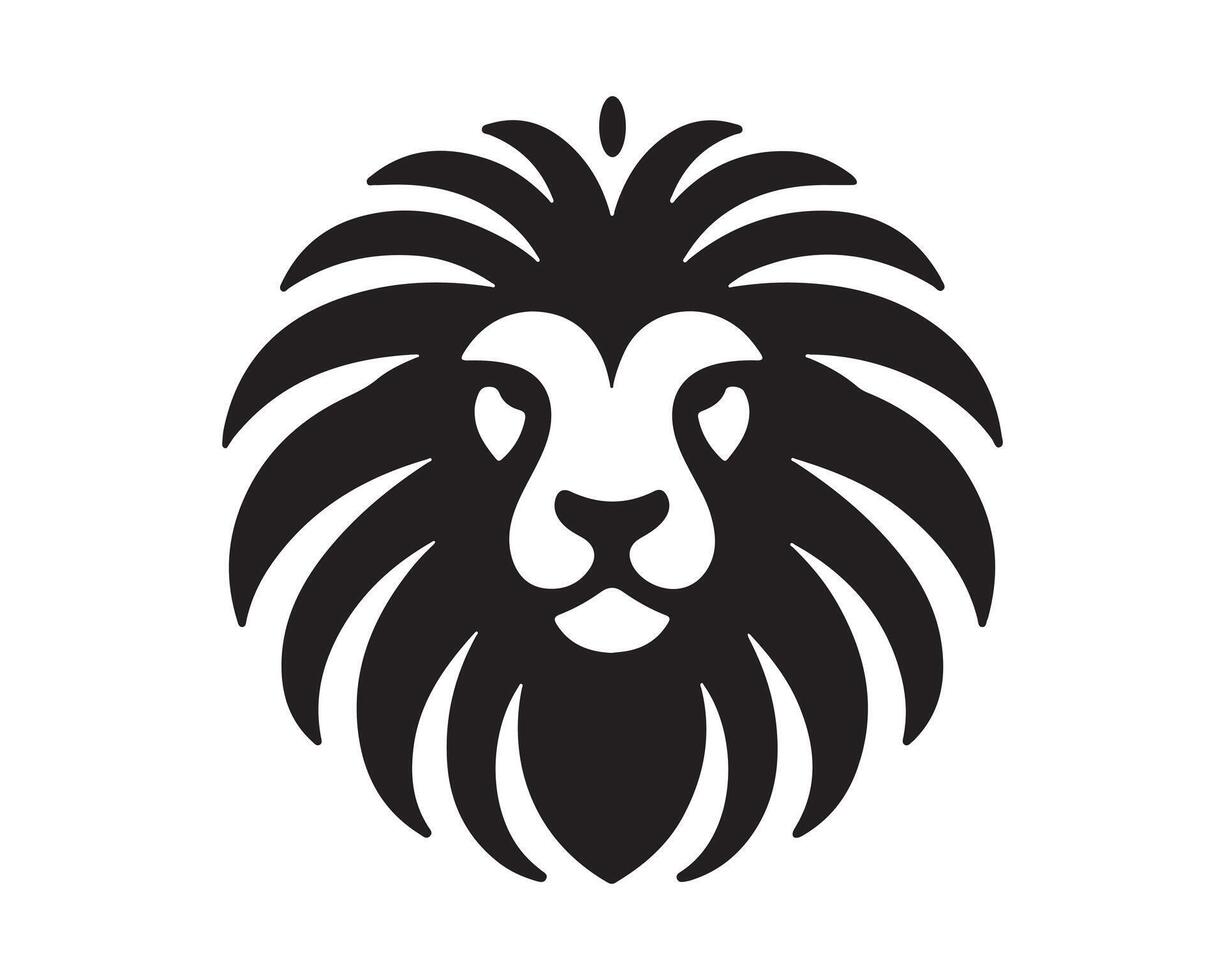 Lion Head Logo Design Illustration. vector