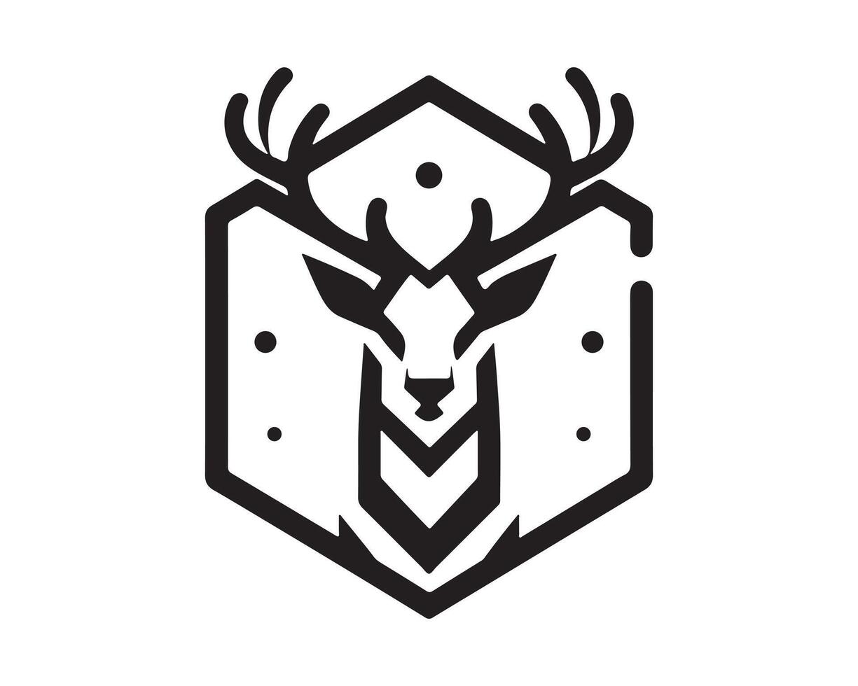 Reindeer logo design icon symbol illustration vector