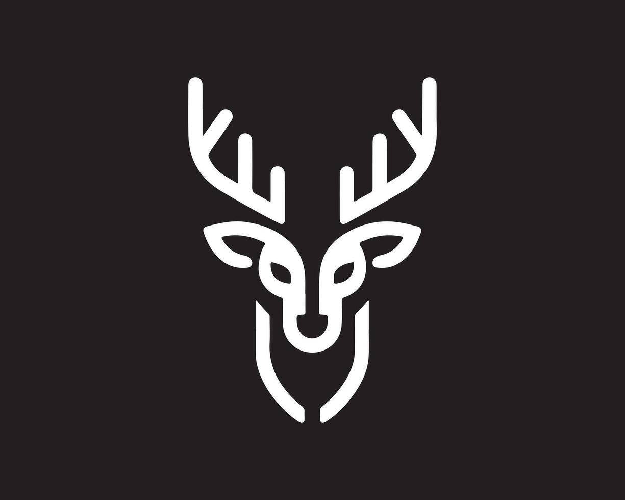 Reindeer logo design icon symbol illustration vector