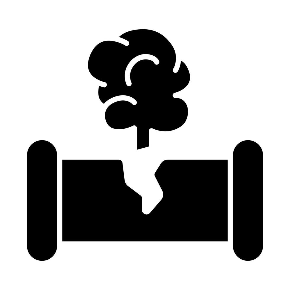 Leaking pipe line icon. Broken, crack, water leakage, plumbing issue, pipe burst, damage, repair, infrastructure, utility problem, leaking, pipe, line, icon, water, leakage vector