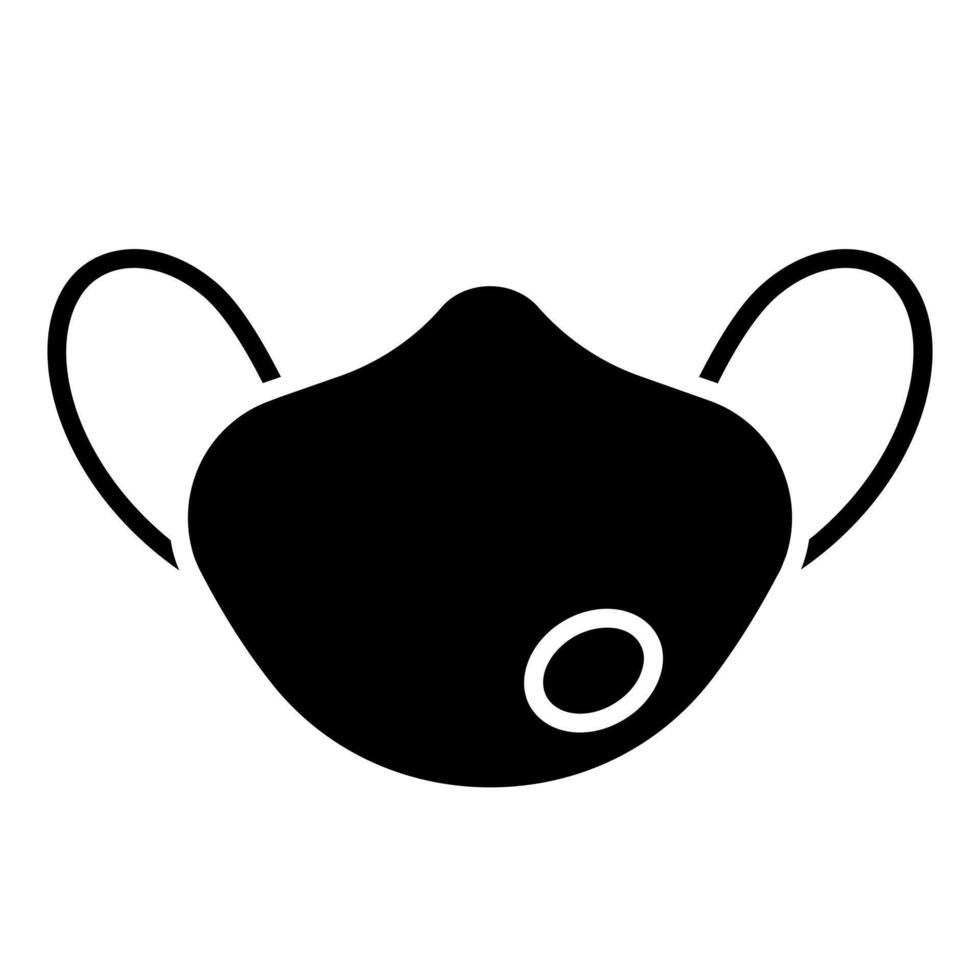 Medical face mask icon. Health, safety, respiratory protection, surgical, disposable, protective equipment, germ prevention, virus, bacteria, pandemic, healthcare, breathing, mask, hospital, infection vector