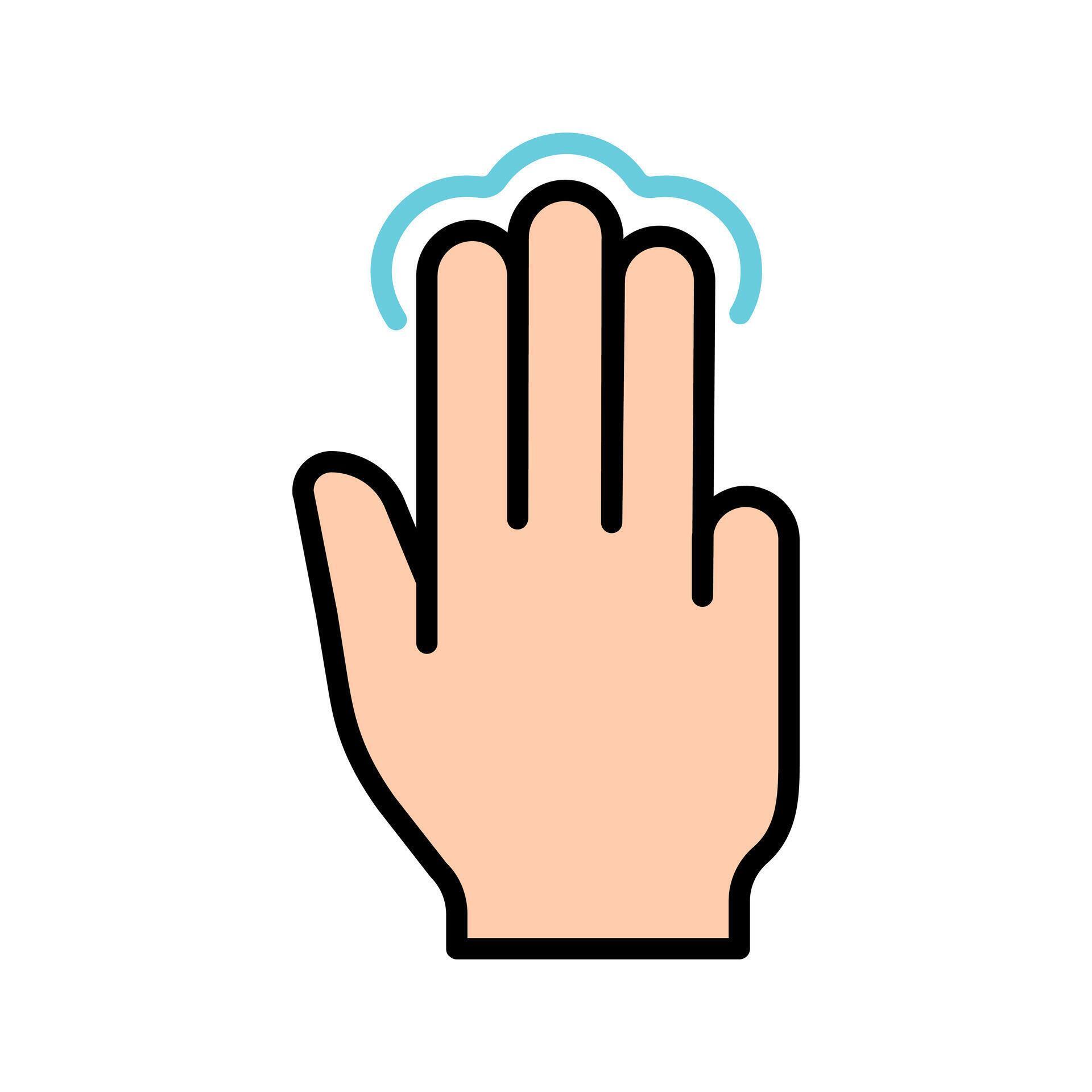 Touch pad icon. Index finger, doubleclick, decrease, increase, turn ...