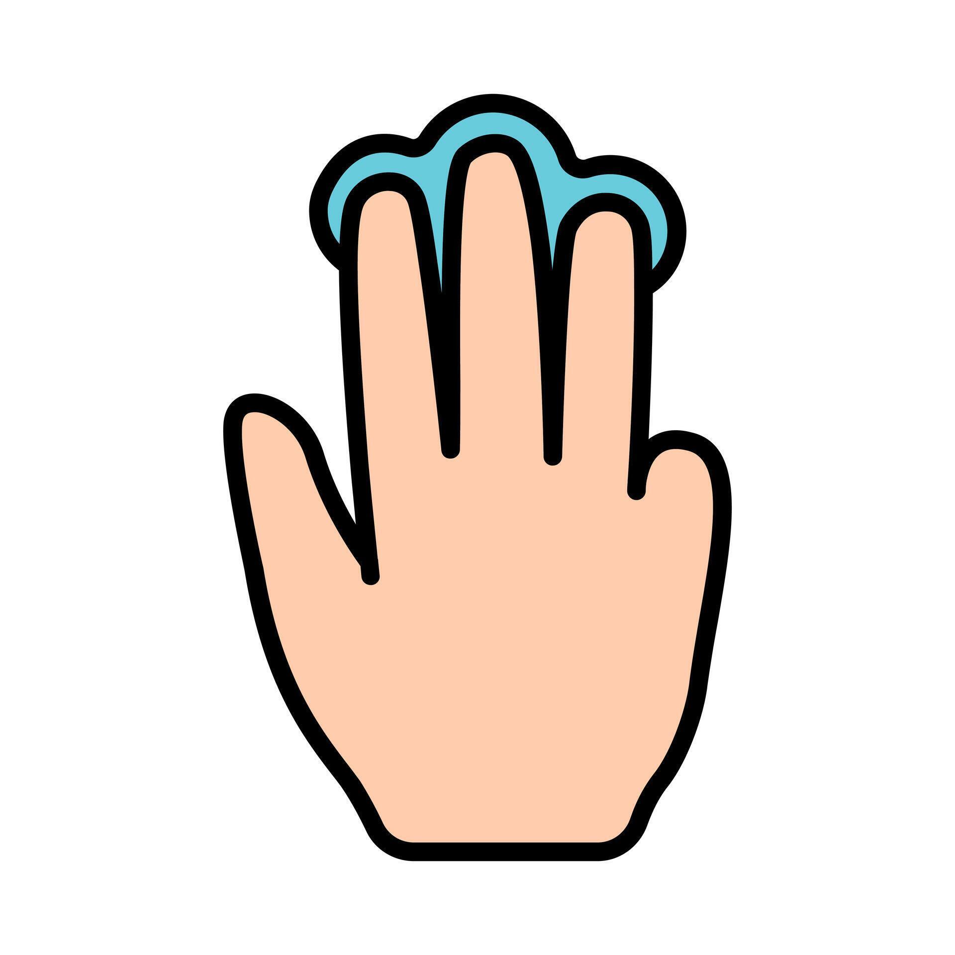 Touch pad icon. Index finger, doubleclick, decrease, increase, turn ...