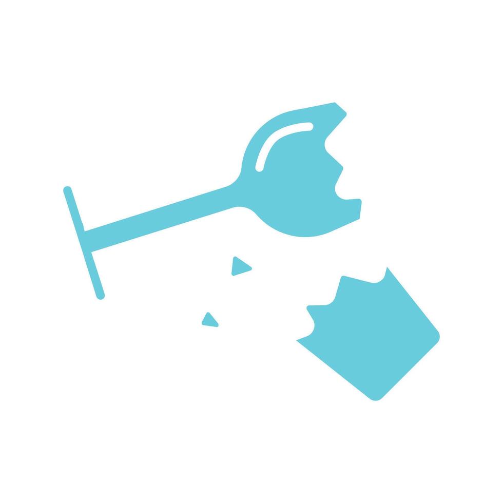 Broken glass line icon. Shattered, sharp fragments, broken pieces, accident, damage, safety hazard, broken object, glass shards, broken glassware, fragility vector