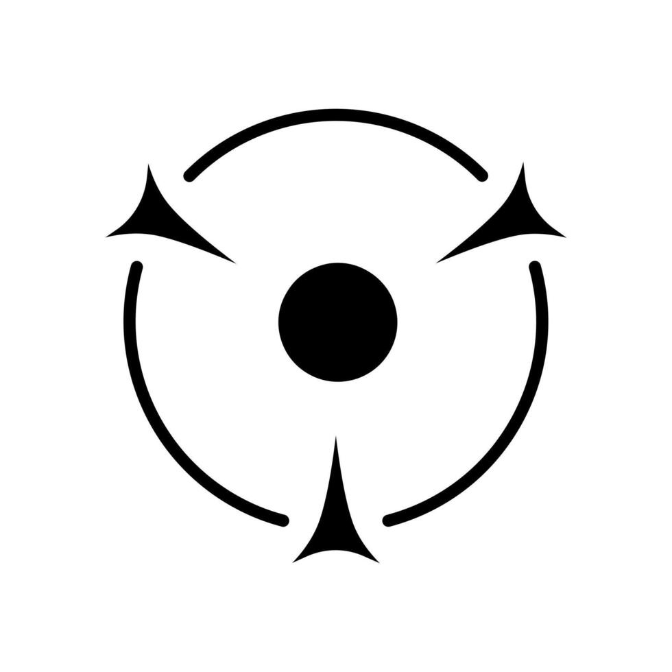 Radiation symbol line icon. Hazard, nuclear, warning, toxic, radioactive, contamination, danger, safety, alert, nuclear power, radiation exposure, environmental risk, hazard, symbol, radiation nuclear vector