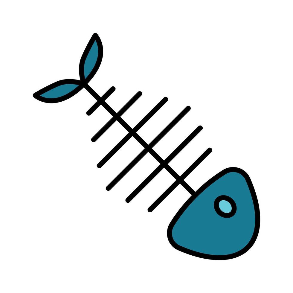 Fish skeleton line icon. Marine life, fish bones, environmental impact, waste, pollution, aquatic life, dead fish, marine ecosystem, ocean, decomposition, fish, skeleton, bones, environmental vector