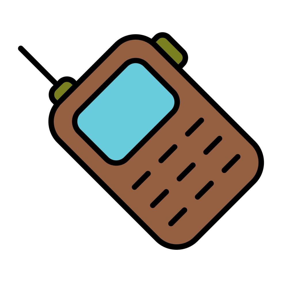 Military radio line icon. Communication, equipment, army, device, portable, radio, soldier, signal, transmission, secure, tactical, field, operations, wireless, technology, combat, network. vector