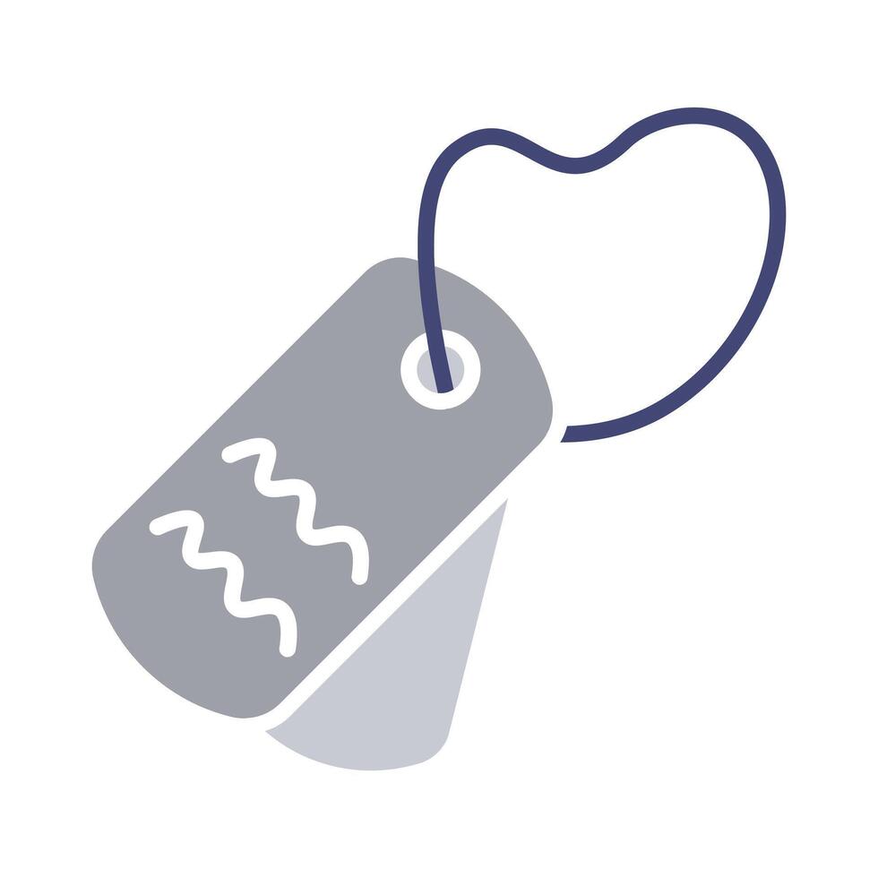 Dog tags line icon. Identification, military, army, soldier, metal, tags, name, ID, service, veteran, personal, necklace, chain, label, security, identity, combat, war, rank, information, personnel. vector