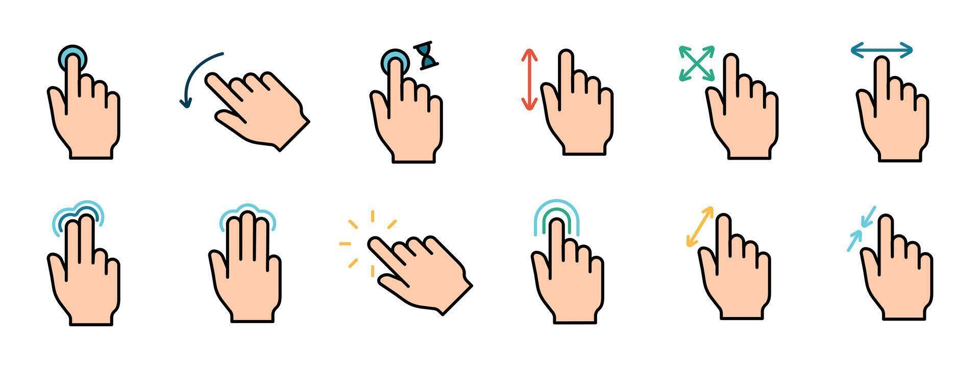 Touch pad icon. Index finger, doubleclick, decrease, increase, turn, rotation, approximation, press, Scrolling, click, arrow, sensor, turn. Zoom in, move, response time, x2 vector