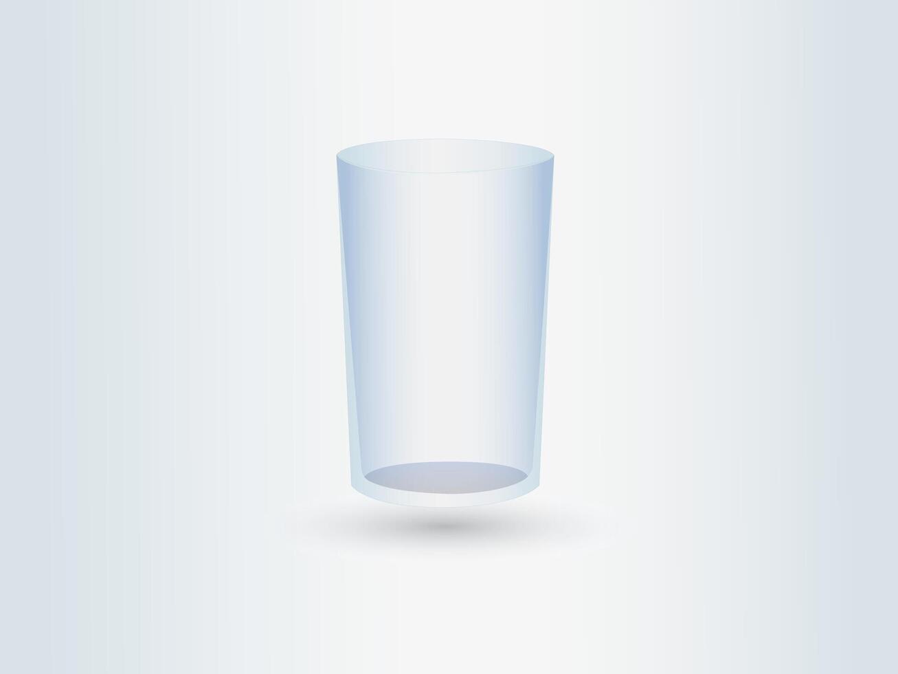 An empty transparent glass for drinking water or drinks illustration vector