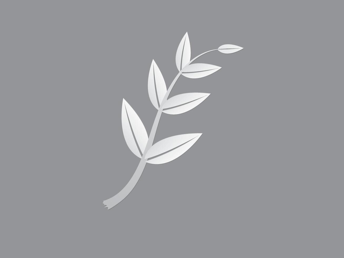 White plants logo on dark background illustration vector