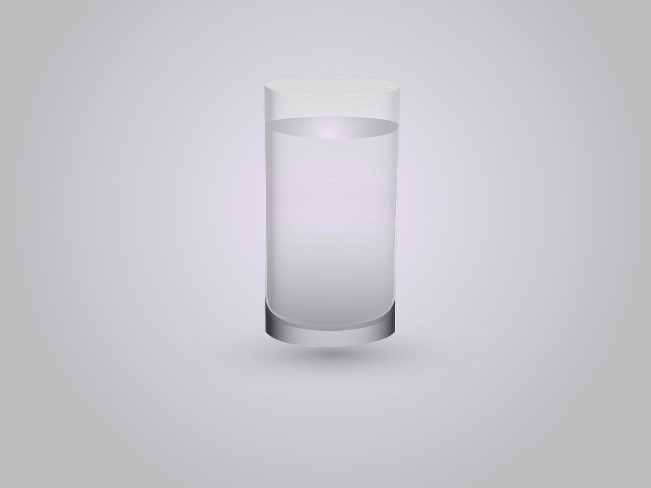A full glass of water for business illustration vector